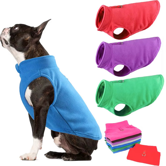 Cozy Winter Fleece Dog Coat - Stylish Chihuahua & Pug Jacket with D-Ring for Ultimate Comfort and Warmth