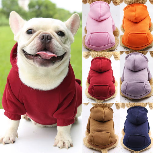 Cozy & Stylish Dog Winter Hoodie - Perfect for Small to Medium Breeds like Chihuahuas and French Bulldogs
